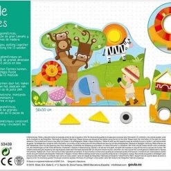 Goula Vormenpuzzel Safari Hout - 13 Stukjes -Goedkope puzzels winkel 550x406 12