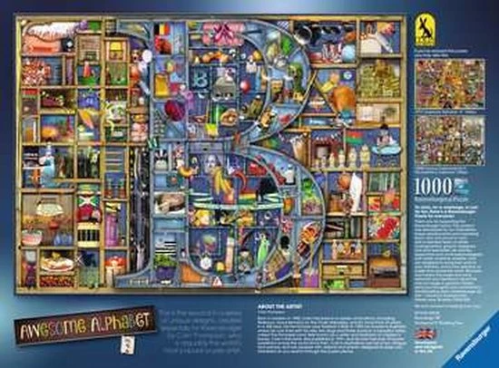 Ravensburger Puzzel Colin Thompson Awesome Alphabet "B" - Legpuzzel - 1000 Stukjes 6 Ravensburger Puzzel Colin Thompson Awesome Alphabet "B" - Legpuzzel - 1000 Stukjes - Afbeelding 6