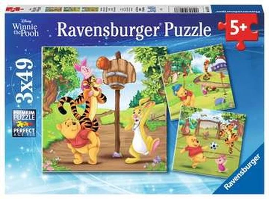 Ravensburger Puzzel Disney Winnie The Pooh Sportdag - 3x49 Stukjes - Kinderpuzzel 5 Ravensburger Puzzel Disney Winnie The Pooh Sportdag - 3x49 Stukjes - Kinderpuzzel - Afbeelding 5