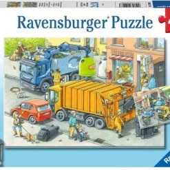 Ravensburger Puzzel Vuilniswagen En Sleepwagen - 2 X 24 Stukjes