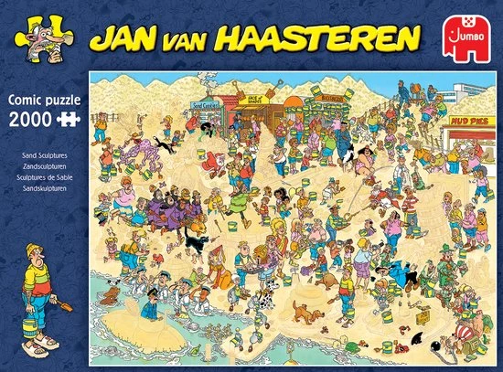 Jan Van Haasteren Zandsculpturen - Legpuzzel 2000 Stukjes 2 Jan Van Haasteren Zandsculpturen - Legpuzzel 2000 Stukjes - Afbeelding 2