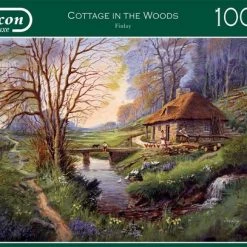 Falcon Puzzel Cottage In The Woods - Legpuzzel - 1000 Stukjes -Goedkope puzzels winkel 550x407 4
