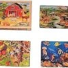 Playwood / Roel Houten Puzzel 4x In Kistje Dieren Wereld