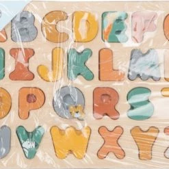 Small Foot Company Small Foot Vormenpuzzel Alfabet Safari 22 X 29 Cm Hout 26-delig - Abc Puzzel - Letters Leren Herkennen -Goedkope puzzels winkel 550x408 2