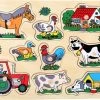 SFC Toys Houten Puzzel "Op De Boerderij" - Kinderpuzzel Vanaf 1 Jaar