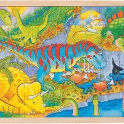 Goki Legpuzzel Dino's Met Legbord