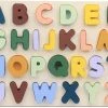HOUTEN ALFABET PUZZEL - ALFABET PUZZEL HOUT Voor Kinderen Met Trendy Kleuren - Alfabet Leren - Speelgoed 3 JAAR -Mint And Milo