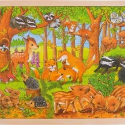Goki Houten Legpuzzel Bosdieren - 48 Stukjes