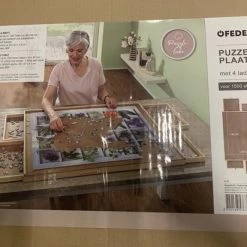 FEDEC Puzzelplaat Met Lades - 90x67cm - Voor 1500 Stukjes - Hout -Goedkope puzzels winkel 550x412 34
