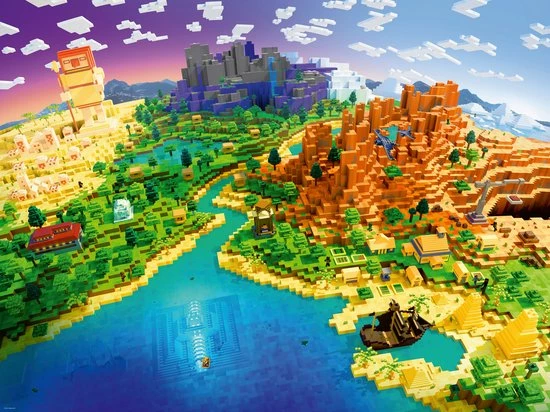 Ravensburger Puzzel World Of Minecraft - Legpuzzel - 1500 Stukjes 3 Ravensburger Puzzel World Of Minecraft - Legpuzzel - 1500 Stukjes - Afbeelding 3