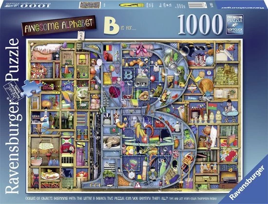 Ravensburger Puzzel Colin Thompson Awesome Alphabet "B" - Legpuzzel - 1000 Stukjes 1 Ravensburger Puzzel Colin Thompson Awesome Alphabet "B" - Legpuzzel - 1000 Stukjes