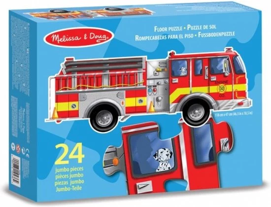 Melissa & Doug Vloerpuzzel Brandweerauto (24 Stukjes, 1,20 M Lang) 3 Melissa & Doug Vloerpuzzel Brandweerauto (24 Stukjes, 1,20 M Lang) - Afbeelding 3