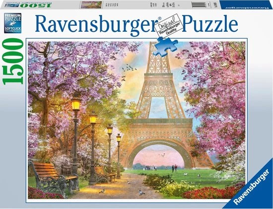 Ravensburger Puzzel Verliefd In Parijs - Legpuzzel - 1500 Stukjes 1 Ravensburger Puzzel Verliefd In Parijs - Legpuzzel - 1500 Stukjes