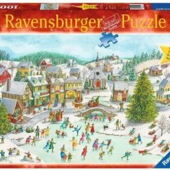 Ravensburger Puzzel Speelse Kerstdag - Legpuzzel - 1000 Stukjes -Goedkope puzzels winkel 550x421 31