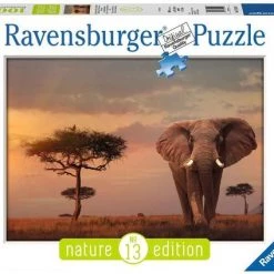 Ravensburger Puzzel Olifant In Het Masai Mara - 1000 Stukjes -Goedkope puzzels winkel 550x424 10
