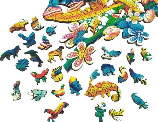 Jigsaw Chameleon Nieuw Model 2021 | A3 Grootste Model| Houten Puzzel | 200 Stukjes |Houten Dierenpuzzel| | Meer Dan 50 Verschillende Modellen 3 Jigsaw Chameleon Nieuw Model 2021 | A3 Grootste Model| Houten Puzzel | 200 Stukjes |Houten Dierenpuzzel| | Meer Dan 50 Verschillende Modellen - Afbeelding 3