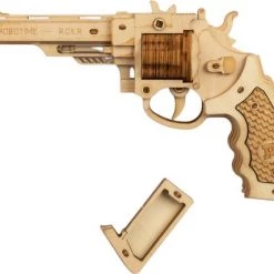 Robotime Vitafa Pistool Puzzel - Houtpuzzel - 3D Puzzel - Modelbouw - Geweer - Hout - DIY