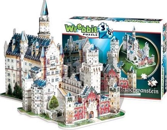 Wrebbit Neuschwanstein Kasteel - 3D Puzzel - 890 Stukjes 12 Wrebbit Neuschwanstein Kasteel - 3D Puzzel - 890 Stukjes - Afbeelding 12