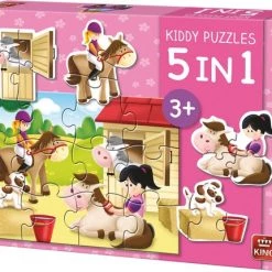 King 5 In 1 Kiddy Collection - Legpuzzel - Paard - Puzzel