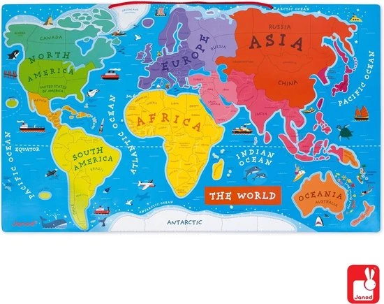 Janod Puzzel - Magnetic World - Engels 9 Janod Puzzel - Magnetic World - Engels - Afbeelding 9