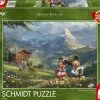 Schmidt Spiele Thomas Kinkade Studios: Disney Dreams Collections - Mickey & Minnie In Den Alpen Legpuzzel 1000 Stuk(s) Stripfiguren