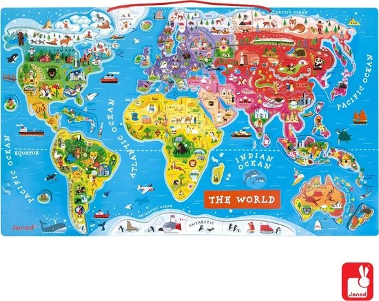 Janod Puzzel - Magnetic World - Engels 8 Janod Puzzel - Magnetic World - Engels - Afbeelding 8