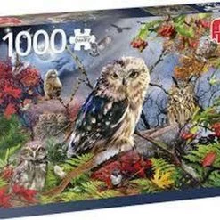 Jumbo Premium Collection Puzzel Owls In The Moonlight - Legpuzzel - 1000 Stukjes -Goedkope puzzels winkel 550x444 3