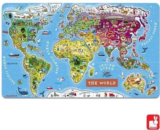 Janod Puzzel - Magnetic World - Engels 17 Janod Puzzel - Magnetic World - Engels - Afbeelding 17
