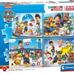 Clementoni Kinderpuzzels - Paw Patrol, Legpuzzel Set 20+60+100+180 Stukjes, 3-5 Jaar - 21412 -Goedkope puzzels winkel 550x448 2