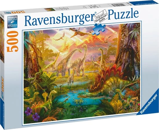 Ravensburger Puzzel Land Van De Dinosauriers - Legpuzzel - 500 Stukjes 4 Ravensburger Puzzel Land Van De Dinosauriers - Legpuzzel - 500 Stukjes - Afbeelding 4
