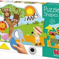 Goula Vormenpuzzel Safari Hout - 13 Stukjes -Goedkope puzzels winkel 550x451 4