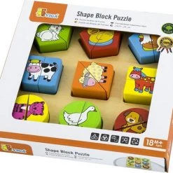Vigatoys Viga Toys - Boerderijpuzzel Met Geometrische Vormen -Goedkope puzzels winkel 550x454 11