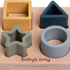 Baby's Only Houten Vormenpuzzel Met Siliconen Figuurtjes - Baby Puzzel - Baby Speelgoed - Earth - Baby Cadeau -Goedkope puzzels winkel 550x454 4
