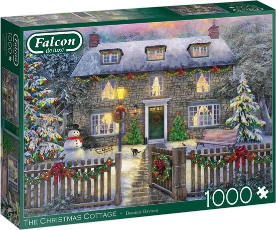 Jumbo Falcon Puzzel The Christmas Cottage - Legpuzzel - 1000 Stukjes 1 Jumbo Falcon Puzzel The Christmas Cottage - Legpuzzel - 1000 Stukjes