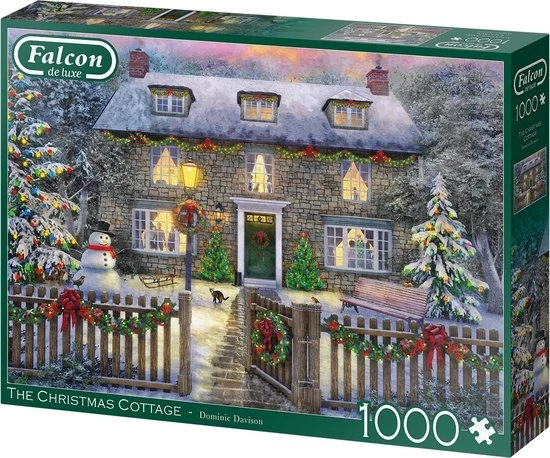Jumbo Falcon Puzzel The Christmas Cottage - Legpuzzel - 1000 Stukjes 5 Jumbo Falcon Puzzel The Christmas Cottage - Legpuzzel - 1000 Stukjes - Afbeelding 5