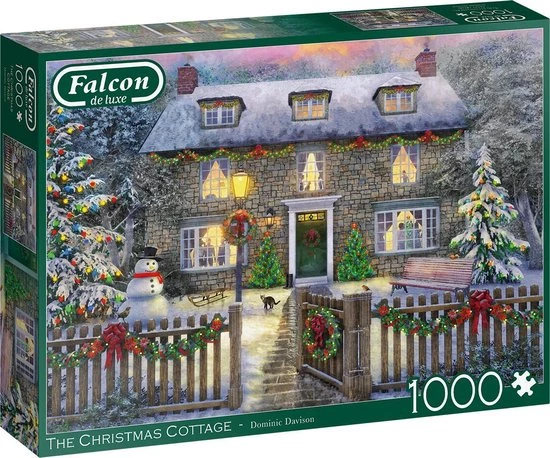 Jumbo Falcon Puzzel The Christmas Cottage - Legpuzzel - 1000 Stukjes 8 Jumbo Falcon Puzzel The Christmas Cottage - Legpuzzel - 1000 Stukjes - Afbeelding 8