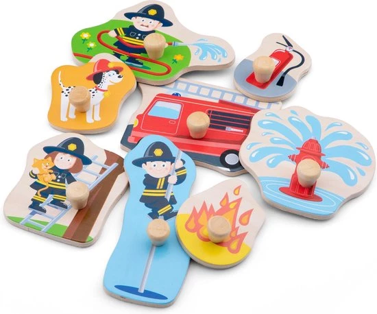 New Classic Toys Knoppuzzel Brandweer 3 New Classic Toys Knoppuzzel Brandweer - Afbeelding 3