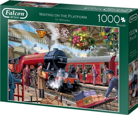 Falcon Puzzel Waiting On The Platform - Legpuzzel - 1000 Stukjes 3 Falcon Puzzel Waiting On The Platform - Legpuzzel - 1000 Stukjes - Afbeelding 3