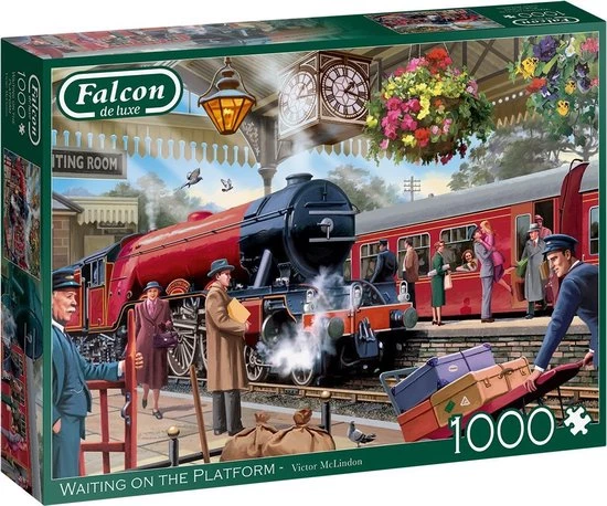 Falcon Puzzel Waiting On The Platform - Legpuzzel - 1000 Stukjes 7 Falcon Puzzel Waiting On The Platform - Legpuzzel - 1000 Stukjes - Afbeelding 7