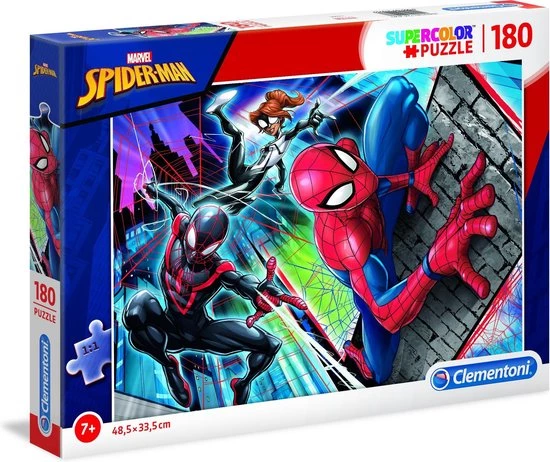 Clementoni Supercolor Spider-man Legpuzzel - 180 Stukjes 1 Clementoni Supercolor Spider-man Legpuzzel - 180 Stukjes