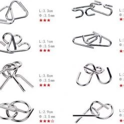 GT Commerce 8x Metalen Puzzel Breinbreker - Hersenkraker Set - Denkspel - Geduldspel - Draadspel Metaal Puzzle 5 GT Commerce 8x Metalen Puzzel Breinbreker - Hersenkraker Set - Denkspel - Geduldspel - Draadspel Metaal Puzzle -Goedkope puzzels winkel 550x467 2