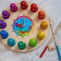 Eli Kids ClockBoard - Klok - Vissen - Magneet Hengel - Hout - Educatief - Creativiteit - Peuters -Goedkope puzzels winkel 550x473
