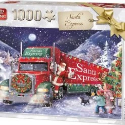 King Puzzel 1000 Stukjes (68 X 49 Cm) - Santa Express - Legpuzzel Kerst / Winter