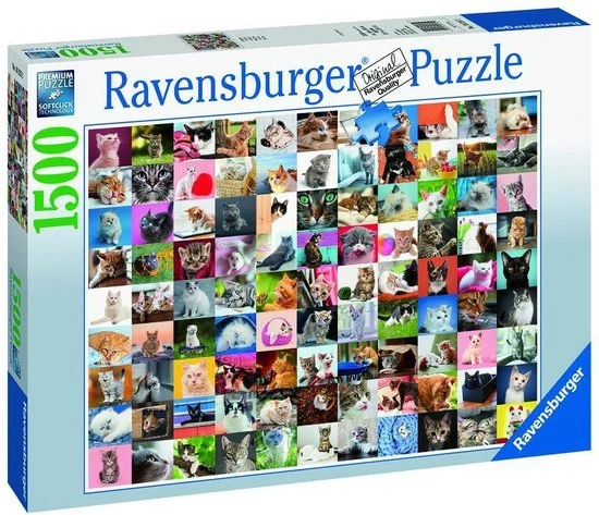 Ravensburger Puzzel 99 Katten - 1500 Stukjes 5 Ravensburger Puzzel 99 Katten - 1500 Stukjes - Afbeelding 5