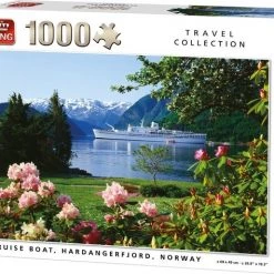 King Puzzel 1000 Stukjes (68 X 49 Cm) - Cruiseschip Noorwegen - Legpuzzel Schepen - Volwassenen