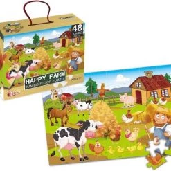 Braet Vloerpuzzel Boerderij - 90x60 Cm - 48 Stuks