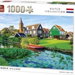 King Puzzel 1000 Stukjes (68 X 49 Cm) - Zomers Dorpje In Nederland - Legpuzzel Holland