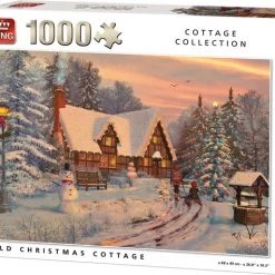King Puzzel 1000 Stukjes (68 X 49 Cm) - Winter Cottage - Legpuzzel Kerst
