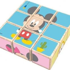 Disney Blokkenpuzzel Mickey Mouse Junior 21 Cm Hout 9-delig
