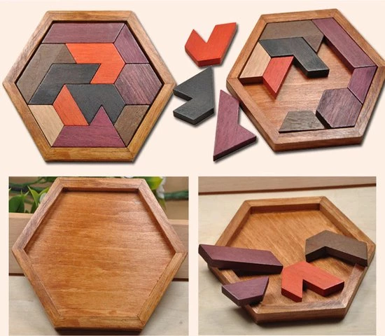 Van Theo Houten Puzzel Set - 3 Stuks Tangram Hexagon - Smartgames - Breinbreker - Vormen Puzzel - Kinderspeelgoed - Educatief Speelgoed - Vanaf 3 Jaar 5 Van Theo Houten Puzzel Set - 3 Stuks Tangram Hexagon - Smartgames - Breinbreker - Vormen Puzzel - Kinderspeelgoed - Educatief Speelgoed - Vanaf 3 Jaar - Afbeelding 5